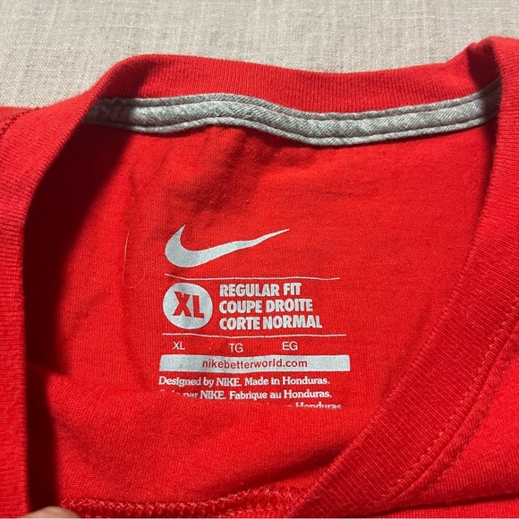 Washington Nationals Nike Red Logo Men's Tee Size XL Baseball MLB - Picture 4 of 6